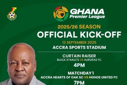 President John Dramani Mahama to kick off 2025/26 Premier League season in Accra