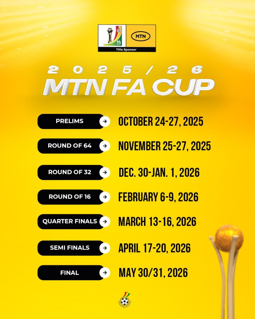 2025/26 MTN FA Cup Calendar announced