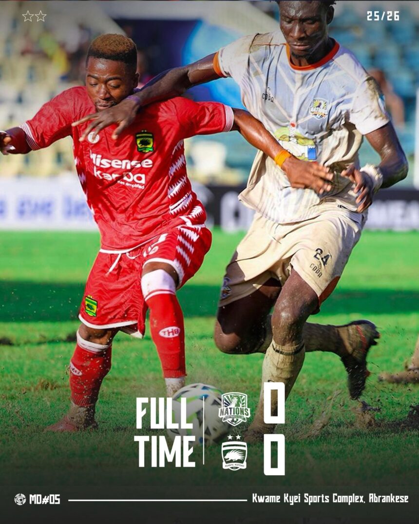 Premier League: Nations FC hold Asante Kotoko as Vision FC cruise past Gold Stars