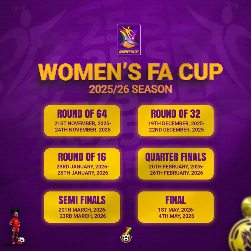 Football Association releases full calendar for 2025/26 Women’s FA Cup