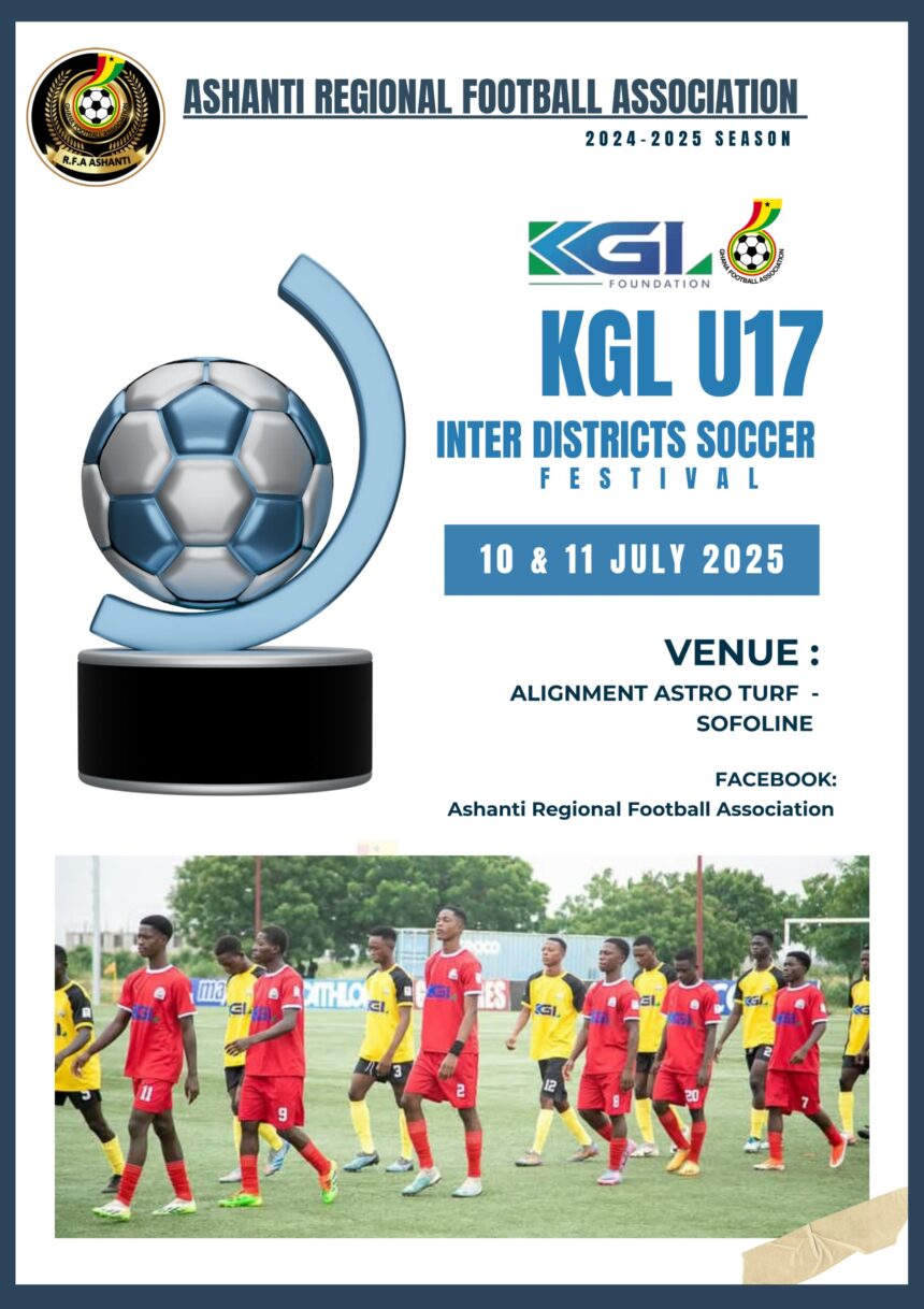 Ashanti Regional KGL Inter-District U17 Colts Festival Set for July 10 Kickoff
