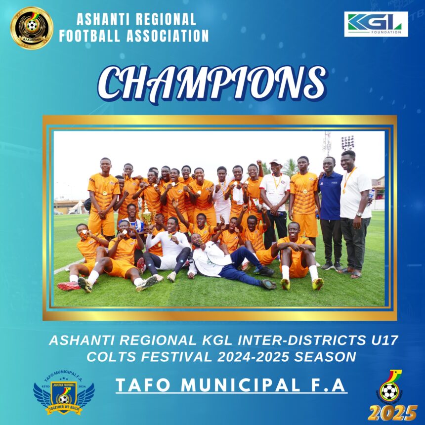 Tafo Metro Crowned Champions of Ashanti Regional Inter-District KGL U17 Colts Football Festival