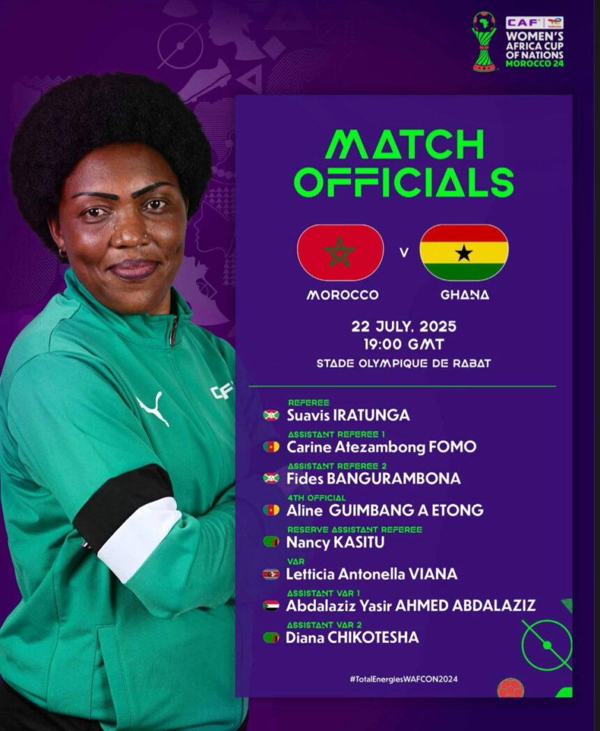Suavis Iratunga to officiate crucial WAFCON clash between Morocco and Ghana  
