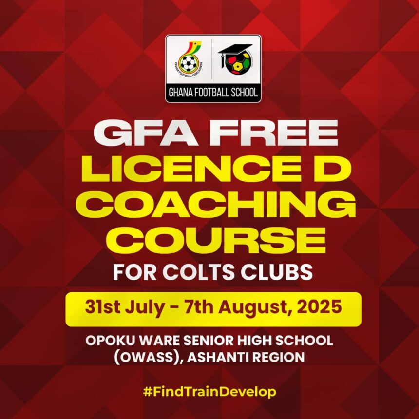 Free Licence D Coaching Course for Colts Coaches Set to Begin in Ashanti Region