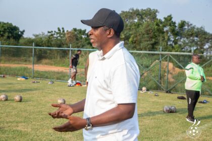 Black Satellites head coach Maxwell Konadu Visits Black Starlets Training as Preparations Intensify