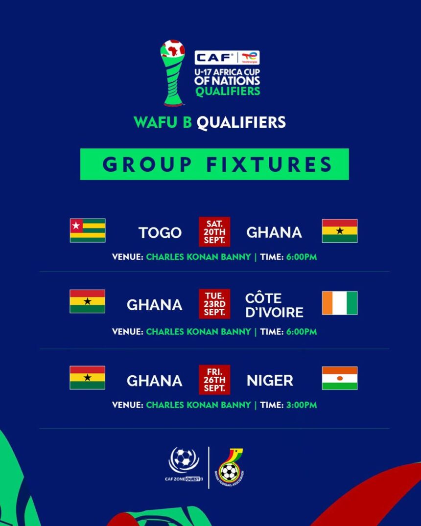 Black Starlets’ Fixture dates Confirmed for WAFU Zone B U-17 Championship