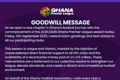 President's Goodwill Message To GPL Clubs Ahead of New Season