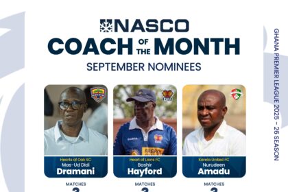 Three coaches nominated for September NASCO Coach of the Month award