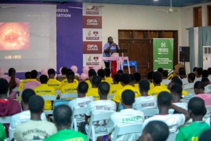Cervical Cancer awareness and HPV vaccination drive held at Ghanaman Soccer Centre of Excellence, Prampram