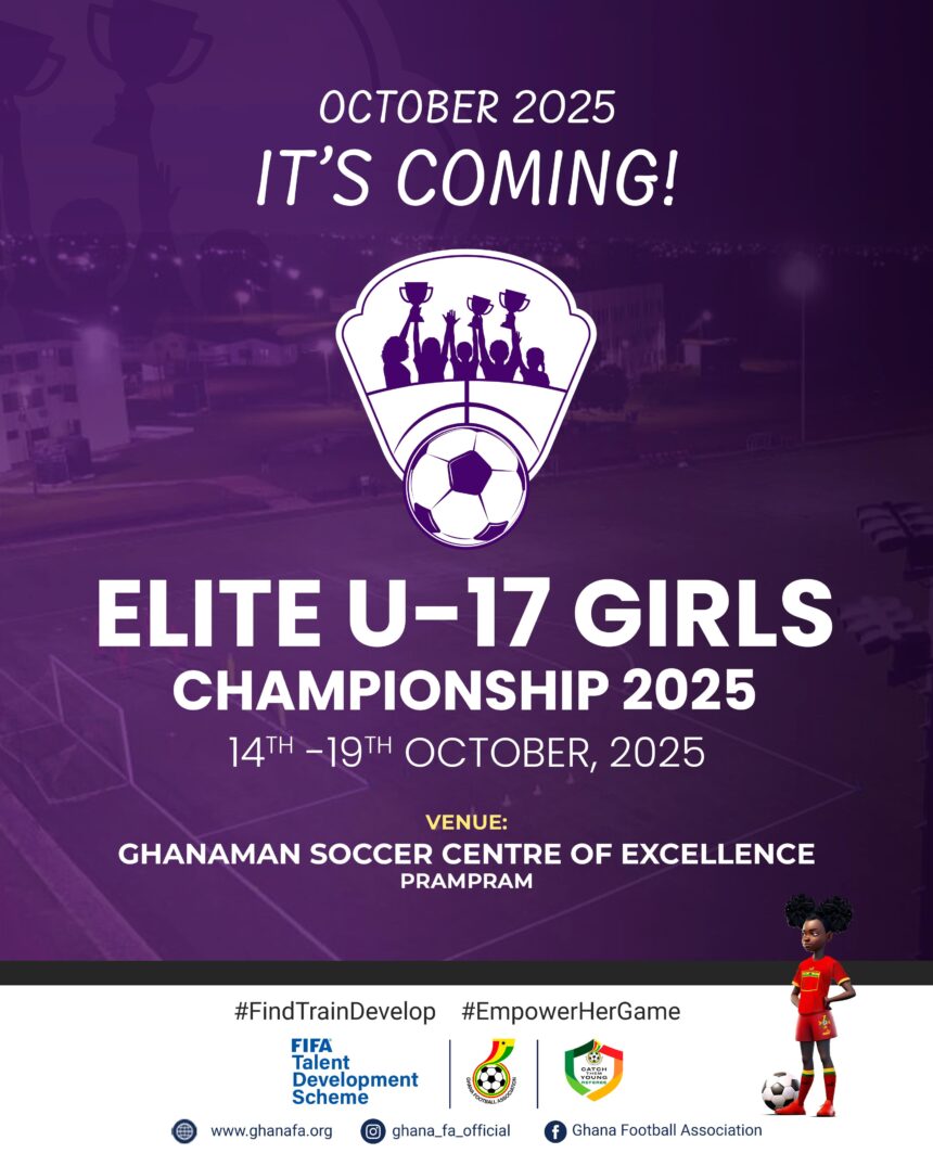 Maiden edition of Elite U17 Girls Championship kicks off on October 14