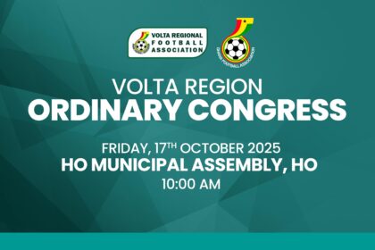 Volta Regional Football Association Sets October 17 for Ordinary Congress