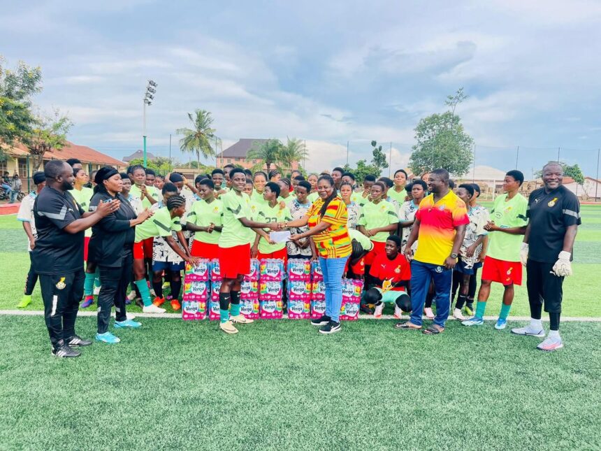 Black Queens Management Committee donates water and cash to Black Maidens in Sunyani