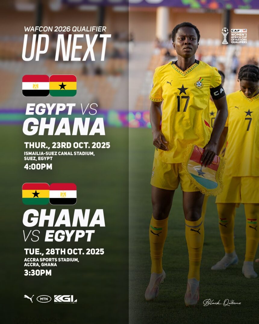 Black Queens set to face Egypt in crucial WAFCON 2026 Qualifier