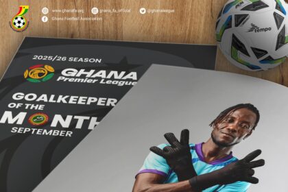 Benjamin Asare named Goalkeeper of the month for September