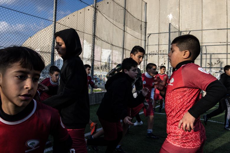 The Aida Youth Center says that hundreds of children would have been deprived of "their right to play and learn" had the pitch been destroyed.