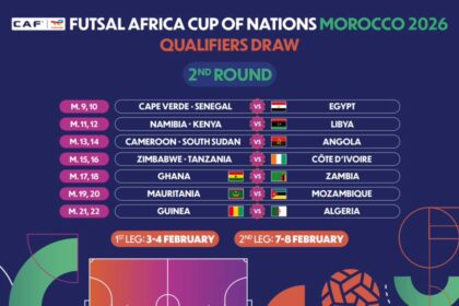 Ghana drawn against Zambia in final round of Morocco 2026 Futsal AFCON qualifiers