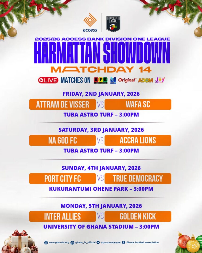 Access Bank Division One League: Four matches to air live on Matchday 14