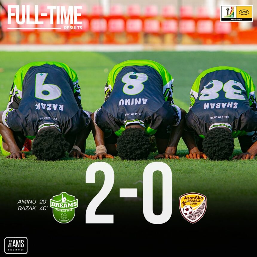 Berekum Chelsea, FC Samartex, Dreams FC, Nations FC, and Aduana FC advance to MTN FA Cup Round of 16