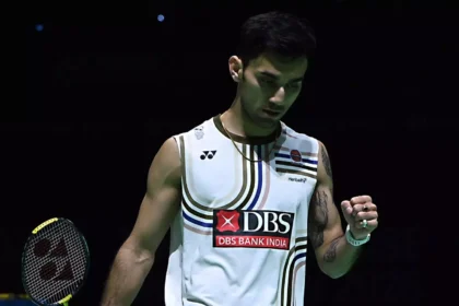 Lakshya Sen in action at 2026 India Open