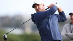 Brooks Koepka during a practice round ahead of the Alfred Dunhill Links Championship at St Andrews, on September 30, 2025, in St Andrews, Scotland.