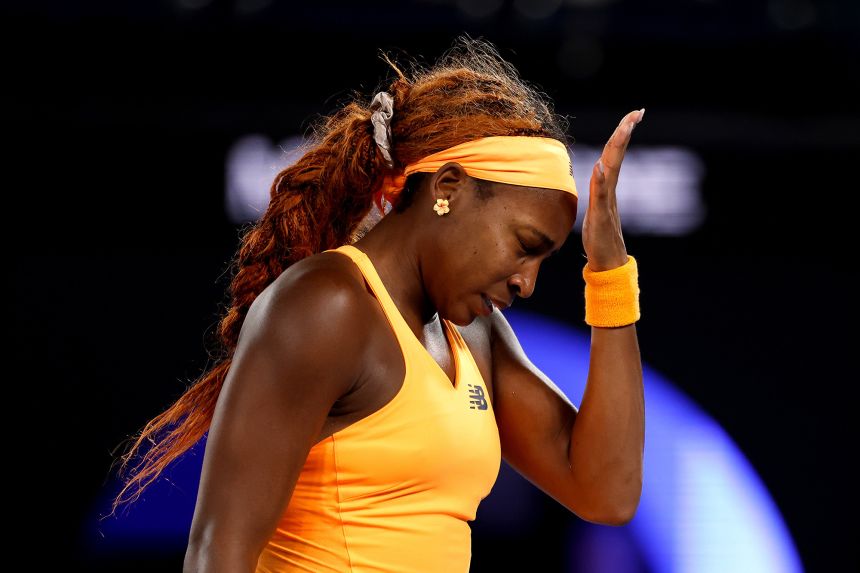 Coco Gauff struggled against Elina Svitolina at the Australian Open.