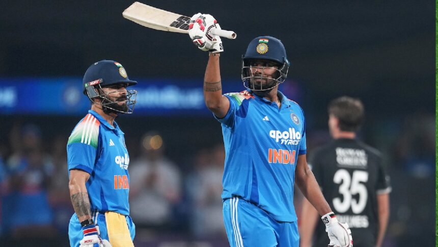 IND vs NZ: Harshit Rana cracked his maiden ODI fifty in Indore. (AP Photo)