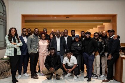 President Kurt Edwin Simeon-Okraku connects with Ghanaian media personalities at AFCON