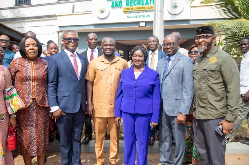 President Simeon-Okraku joins Sports Minister as Vice-President Jane Naana Opoku-Agyemang pays working visit to Sports Ministry