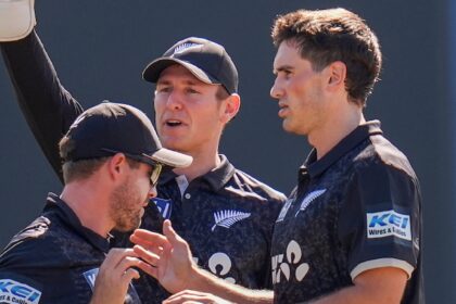 Kristian Clarke (R) dismissed Rohit Sharma, Virat Kohli and Shreyas Iyer in his second ODI for New Zealand. (CREIMAS)