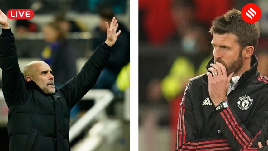 Manchester United FC vs Manchester City FC Live: The Manchester Derby will be Michael Carrick's first game in charge.