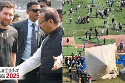 In 2025, two moments laid bare how far fans have slipped down the priority list — both ending in tragedy: a stampede in Bengaluru, then chaos in Kolkata (Express Photo by Partha Paul)