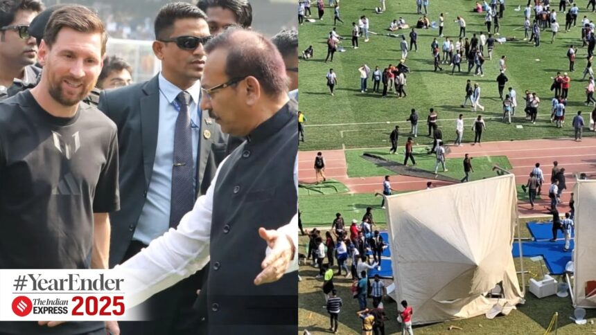 In 2025, two moments laid bare how far fans have slipped down the priority list — both ending in tragedy: a stampede in Bengaluru, then chaos in Kolkata (Express Photo by Partha Paul)
