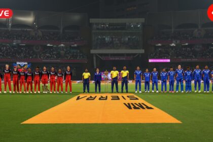 WPL 2026 Today 16th Match, RCB vs MI Live Score: Follow Royal Challengers Bengaluru vs Mumbai Indians WPL match. (PHOTO: CREIMAS FOR WPL)