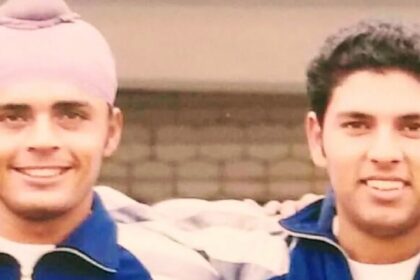 Reetinder Singh Sodhi and Yuvraj Singh during their junior days. (Special Arrangement)