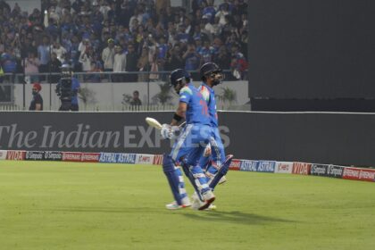 While it didn't quite come together for Rohit Sharma, Virat Kohli put on a show (Express Photo by Bhupendra Rana)