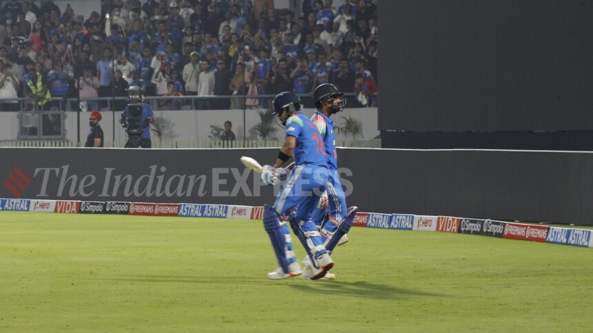 While it didn't quite come together for Rohit Sharma, Virat Kohli put on a show (Express Photo by Bhupendra Rana)