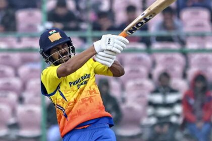 Ruturaj Gaikwad smashed his 15th century in the Vijay Hazare Trophy, equalling the record in just 59 innings. (PTI Photo)