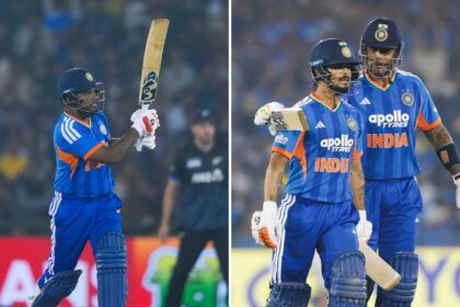 IND vs NZ: While Samson flopped for a second time, Ishan Kishan sizzled with his 76 in Raipur. (CREIMAS)