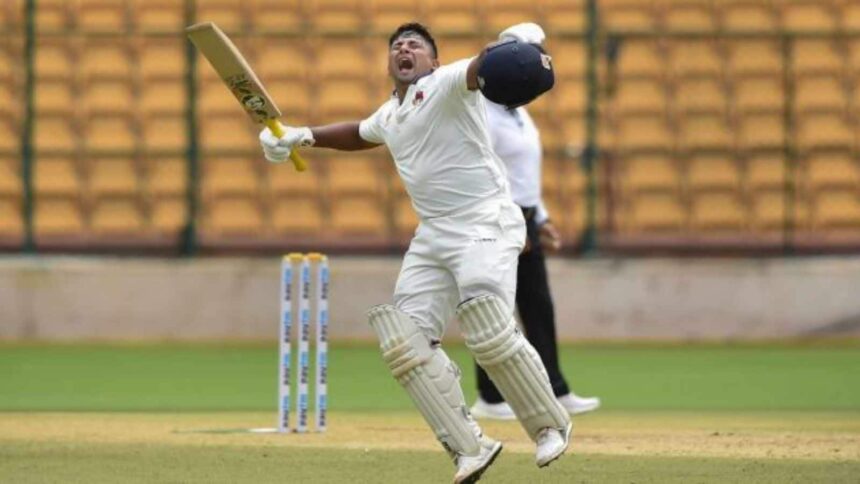 FILE IMAGE: Mumbai batter Sarfaraz Khan in action. (PTI)