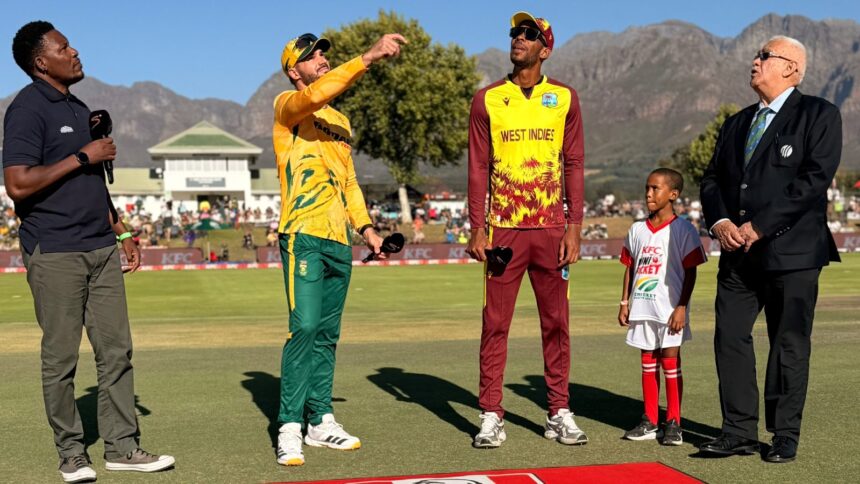 SA vs WI 2nd T20I Live: SA play WI in the second T20I in Centurion. (PHOTO: X/Windies Cricket)