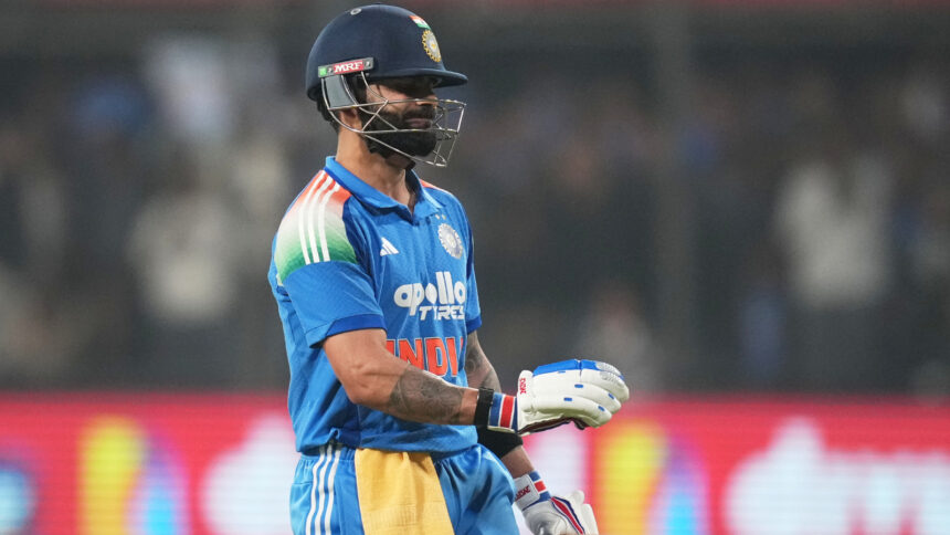 A disappointed Virat Kohli after getting dismissed against New Zealand in third ODI. (PHOTO: AP)
