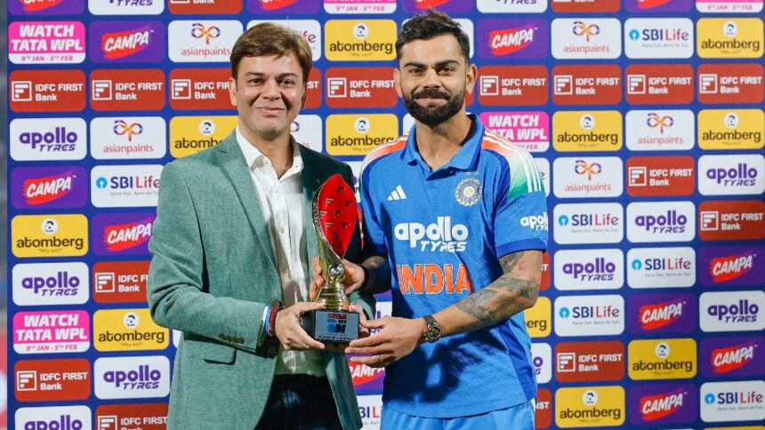 Virat Kohli won his 71st international Player of the Match award against New Zealand in Vadodara. (CREIMAS)