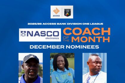 Three gaffers shortlisted for Access Bank Division One League December Coach of the month