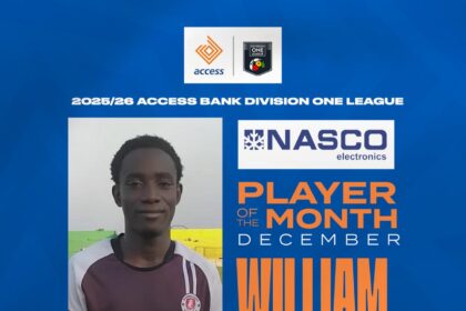 Dormaa Unity FC's William Addo claims December player of the month honour