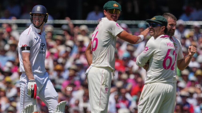 England opener Zak Crawley after his dismissal in Sydney Test. (PHOTO: AP)