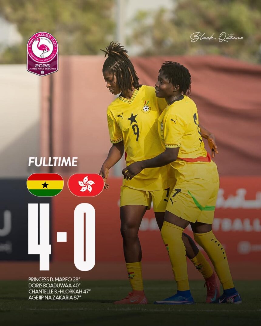 Black Queens run riot, thumps Hong Kong, China 4:0 in Pink Ladies Cup opener