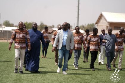 President inspects Kurt E.S. Okraku technical centre, eyes expansion to boost Upper East football