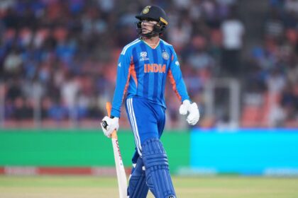 Despite Abhishek Sharma's struggles with the bat, Basit Ali was sympathetic, even admiring, of the left-hander. (AP Photo)