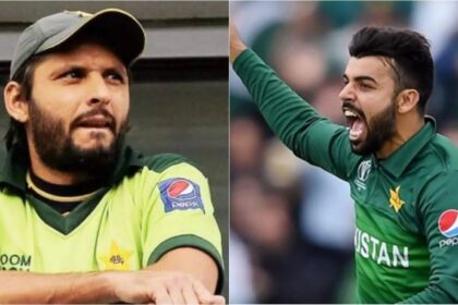 Shadab and other senior members of the current Pakistan squad like Babar Azam and Shaheen Afridi played an important role in their victory over India in a group stage match of the 2021 T20 World Cup. (File Photo)