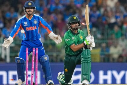 Pakistan's Babar Azam was clean bowled by India vice-captain Axar Patel in the T20 World Cup game in Colombo on Sunday. (PTI Photo)
